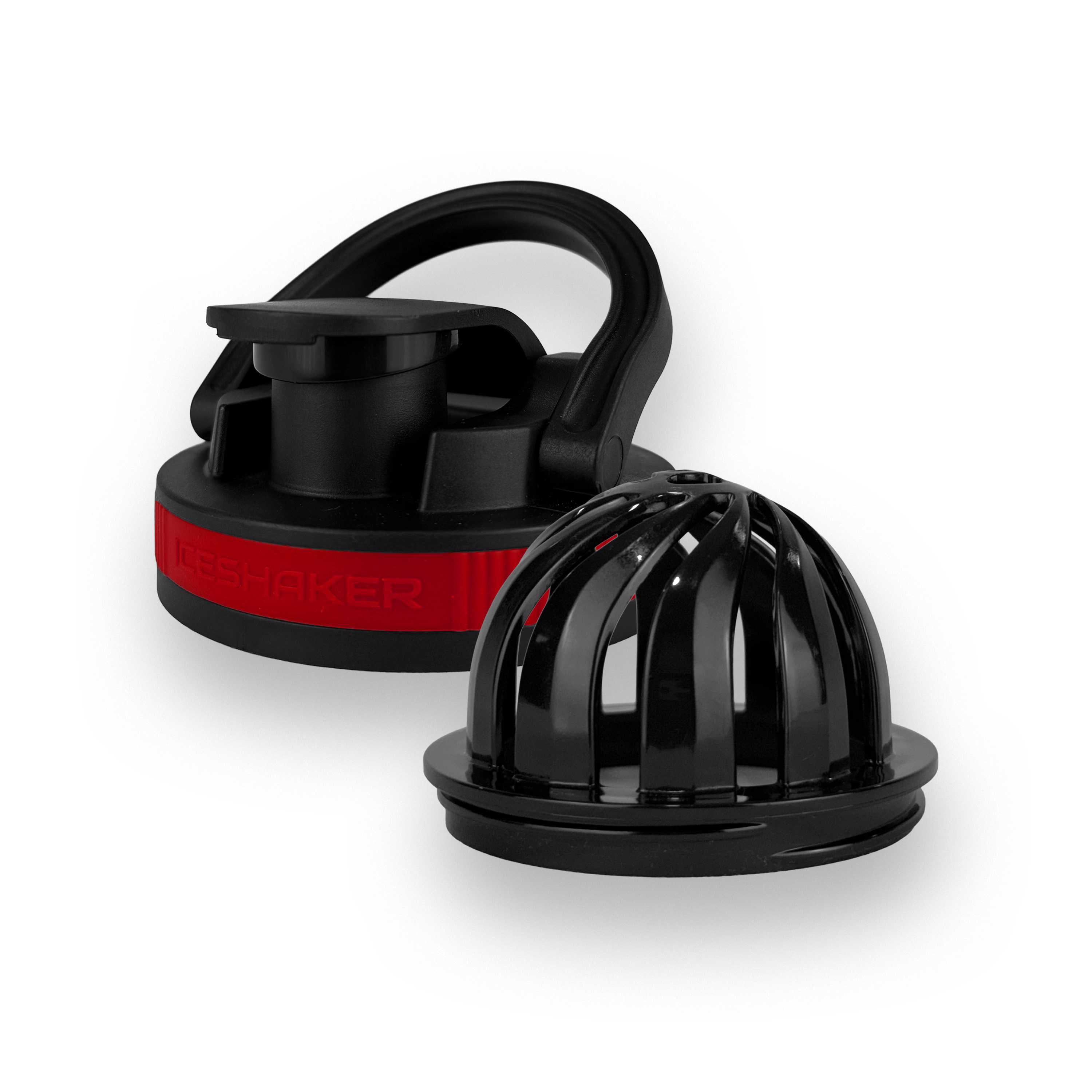 Termo Shaker 768ml - Negro Banda Roja - https://www.iceshaker.com/