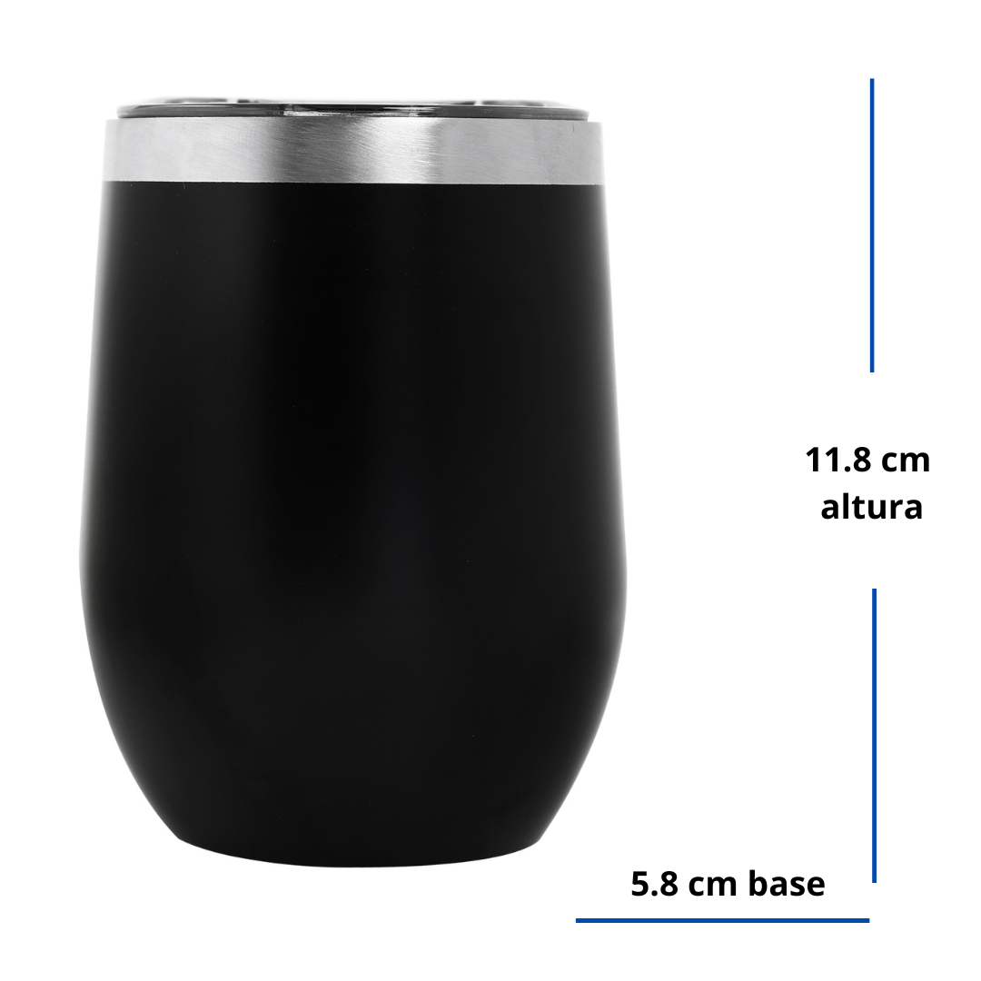 Vaso 355ml Wine&Coffee Negro - https://www.iceshaker.com/