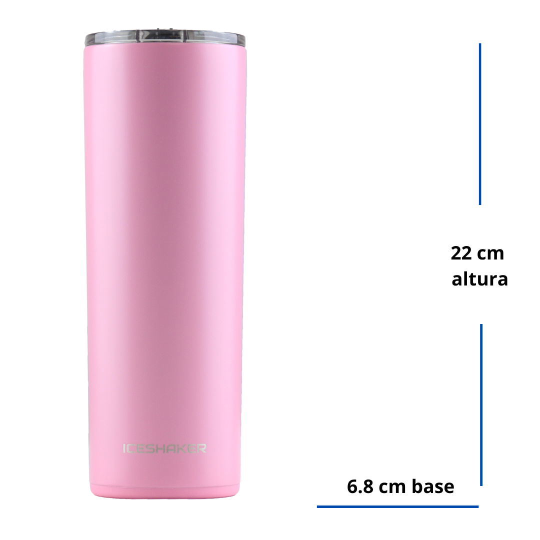Vaso Skinny 591ml  Rosa - https://www.iceshaker.com/