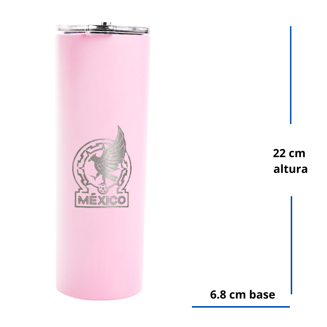 Vaso Skinny 591ml  Rosa Selección Mexicana - https://www.iceshaker.com/
