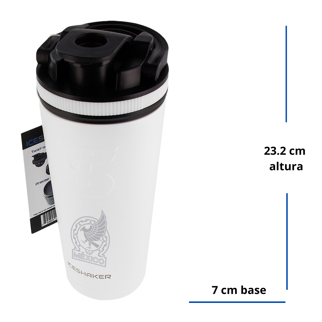 Iceshaker Termo Shaker  768ml Blanco Selección Mexicana - https://www.iceshaker.com/