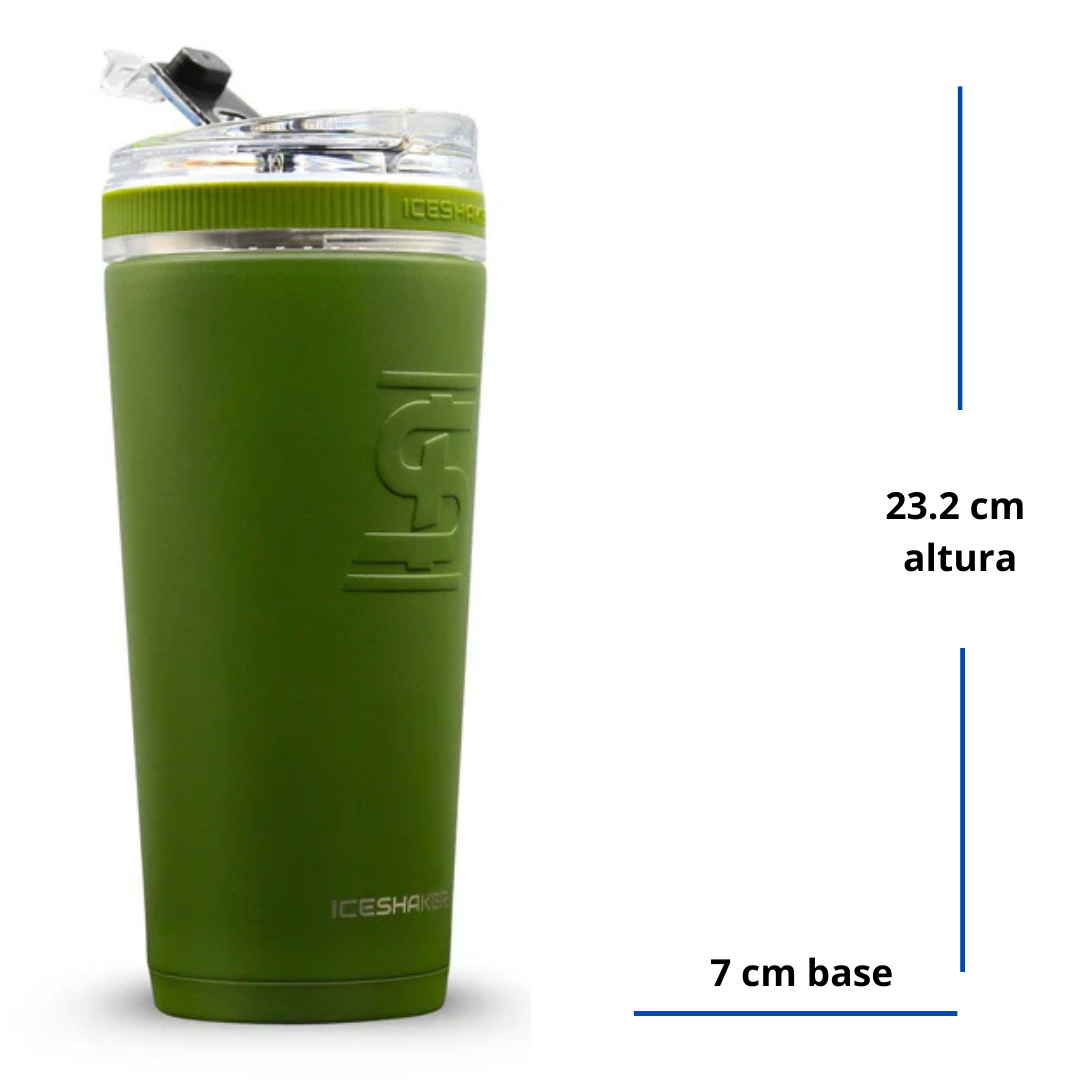 Iceshaker Termo Shaker Flex 768ml Verde Militar - https://www.iceshaker.com/