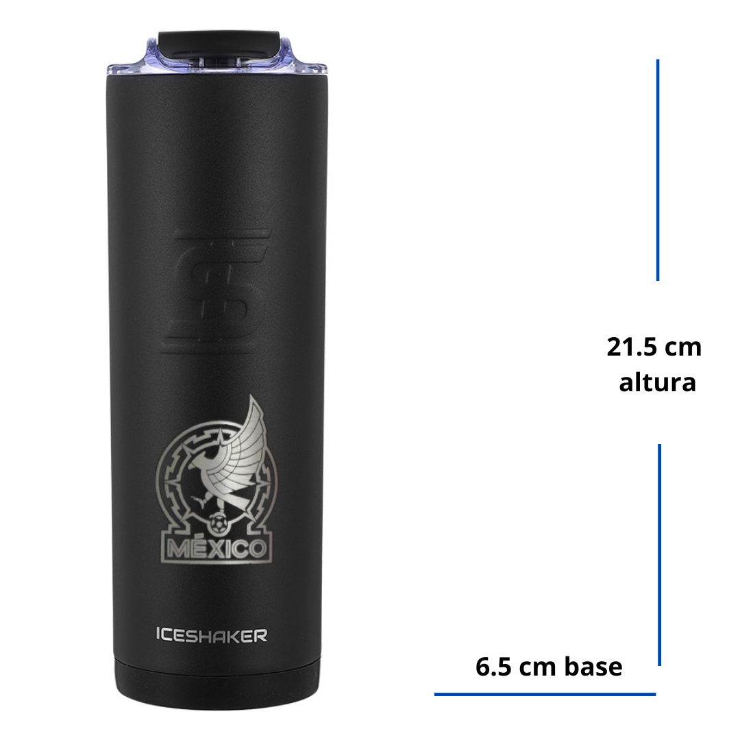 Iceshaker Vaso Skinny  591ml  Negro Selección Mexicana - https://www.iceshaker.com/