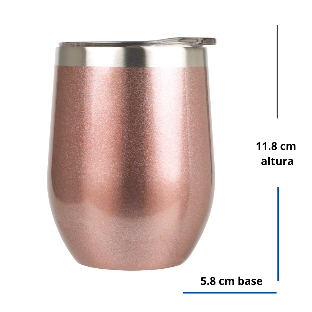 Vaso 355ml Wine&Coffee Rosa Oro - https://www.iceshaker.com/