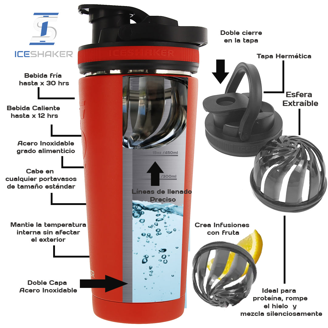 Iceshaker Termo Shaker 1 litro Rojo - https://www.iceshaker.com/ https://www.iceshaker.com.mx https://www.iceshaker.com.mx https://www.iceshaker.com/